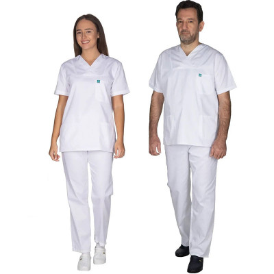Σετ στολή γιατρών - Νοσηλευτών Unisex Alezi | Λευκό