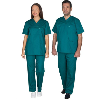 Σετ στολή ιατρική Unisex Classic Alezi | Σκούρο Πράσινο